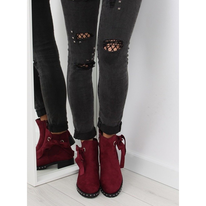 Csizma Jodhpur csizma bordó DR11798-64 bor piros 1