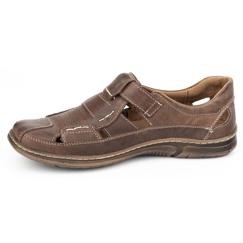 KOMODO Tépőzáras bőr cipő 937 közönséges sötétbarna 1