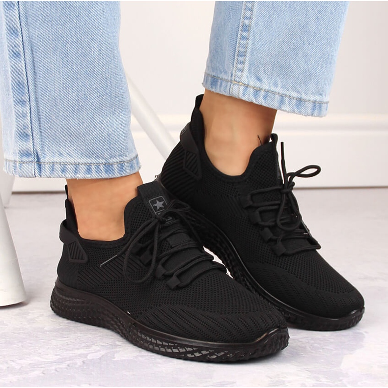 News Könnyű fekete hálós sportcipő HÍREK 1