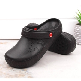 Big Star II275001 fekete kroks fekete hab papucs 1