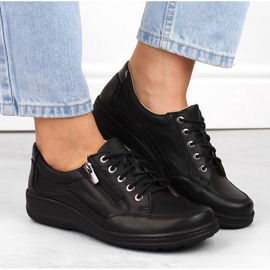 Kényelmes női cipő, fekete Helios 1