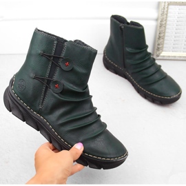 Zöld szigetelt női csizma Rieker 55052-54 1