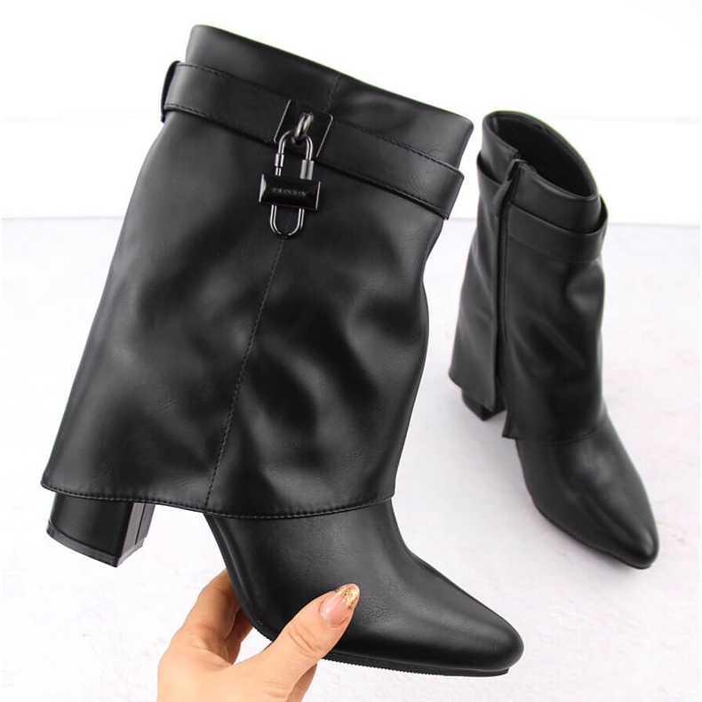 Női bokacsizma, fekete, Vinceza 16468 1