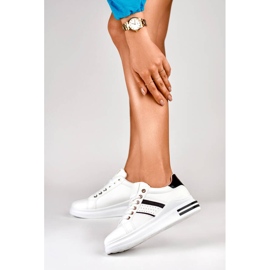 Női sportcipő, platformos tornacipő, fehér AD-732W/B 2