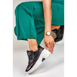 Női platform tornacipő, fekete, 23-7B 1