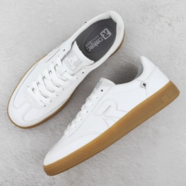 Bőr cipő női fehér rieker w2200 cipők 2