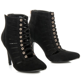 Cm Paris Áttört bokacsizma fekete 1