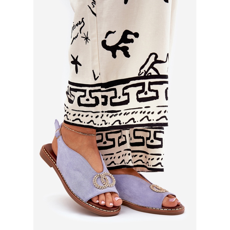 Női szandál laposkékkel ellátott öko -kék öko 1