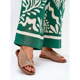 Női szandál lapos, öko -carrous öko -pad bézs 2 Női szandál lapos, öko -carrous öko -pad bézs 2