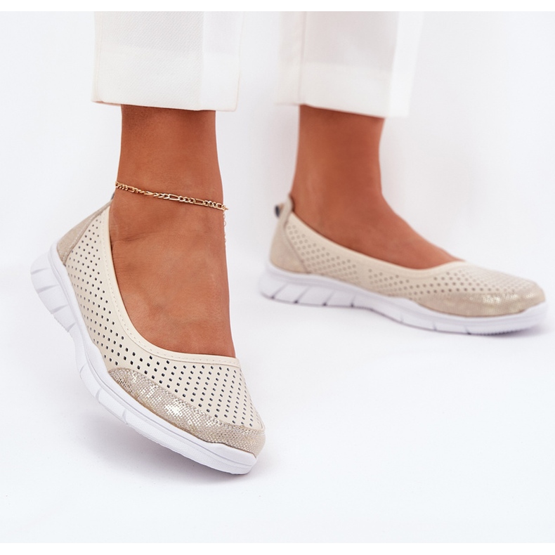 Bőr OpenWork Vinceza Ballerinas 95323 Bézs 2