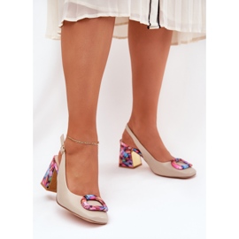 S.Barski Női bőr szandál a CR51-002 bézsén 2