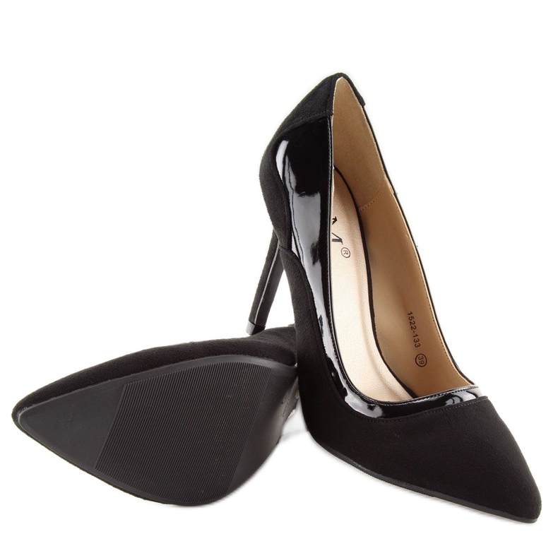 Fekete női magassarkú 1522-133 Fekete 2