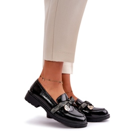 S.Barski Festett női cipők íjakkal S. barski hy42-331a fekete 1