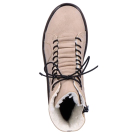 Kényelmes női bézs színű hőszigetelt csizma Rieker Y3420-60 2 Kényelmes női bézs színű hőszigetelt csizma Rieker Y3420-60 2