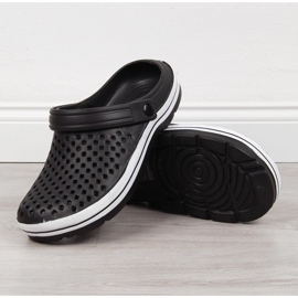 News HÍREK fekete áttört habszivacs papucs 1