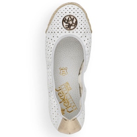 Női fehér áttört balerina Rieker 41459-80 2