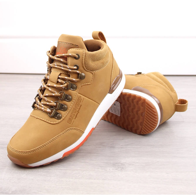 Sárga Bustagrip bőr férfi cipő 1