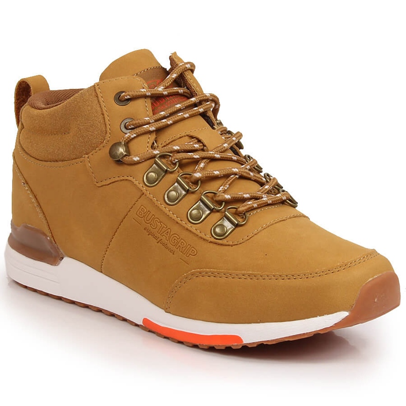 Sárga Bustagrip bőr férfi cipő 2