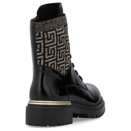 Kényelmes női szigetelt fekete bokacsizma Rieker 72607-00 1