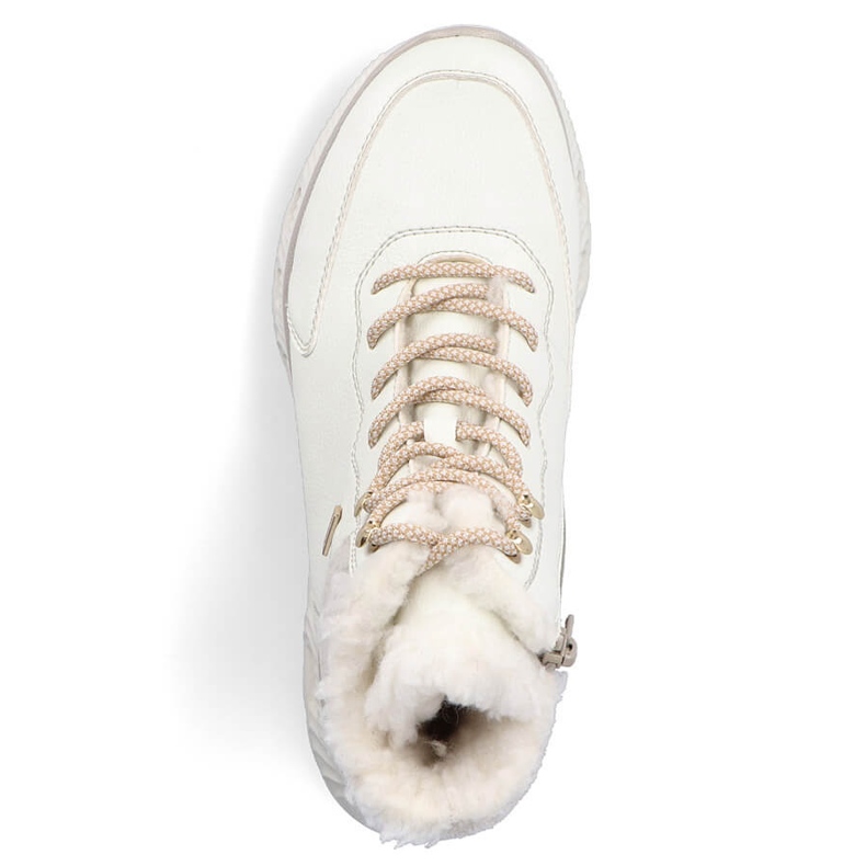 Női szigetelt sportcipő, fehér, Rieker M6010-80 1