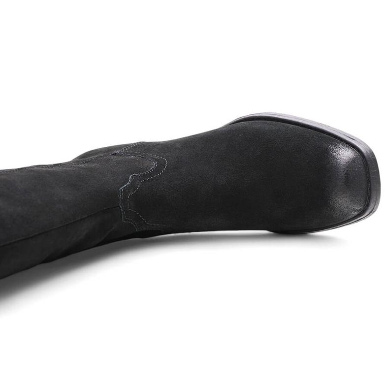 Bőr női fekete cowboy csizma, Sergio Leone KZ268 1