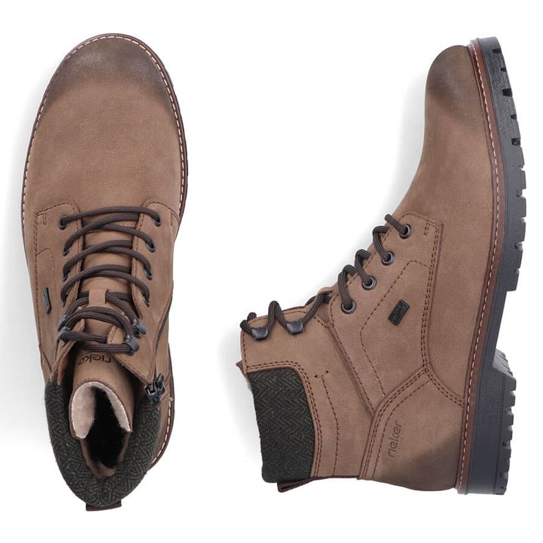 Bőr vízálló férfi csizma, hőszigetelt barna Rieker F3612-24 1 Bőr vízálló férfi csizma, hőszigetelt barna Rieker F3612-24 1