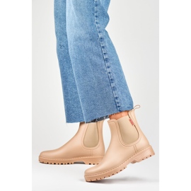 Női Chelsea csizma, bézs, S17BE 2 Női Chelsea csizma, bézs, S17BE 2