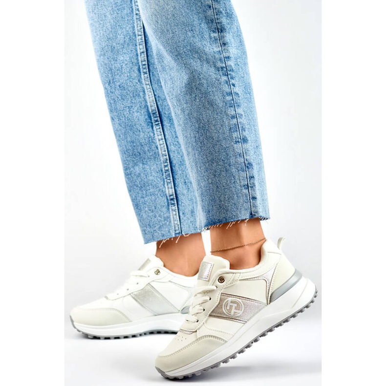 Női sportcipő, platform tornacipő, fehér Y3806W 2