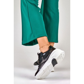 Női platform tornacipő, fekete, 23-7B 2