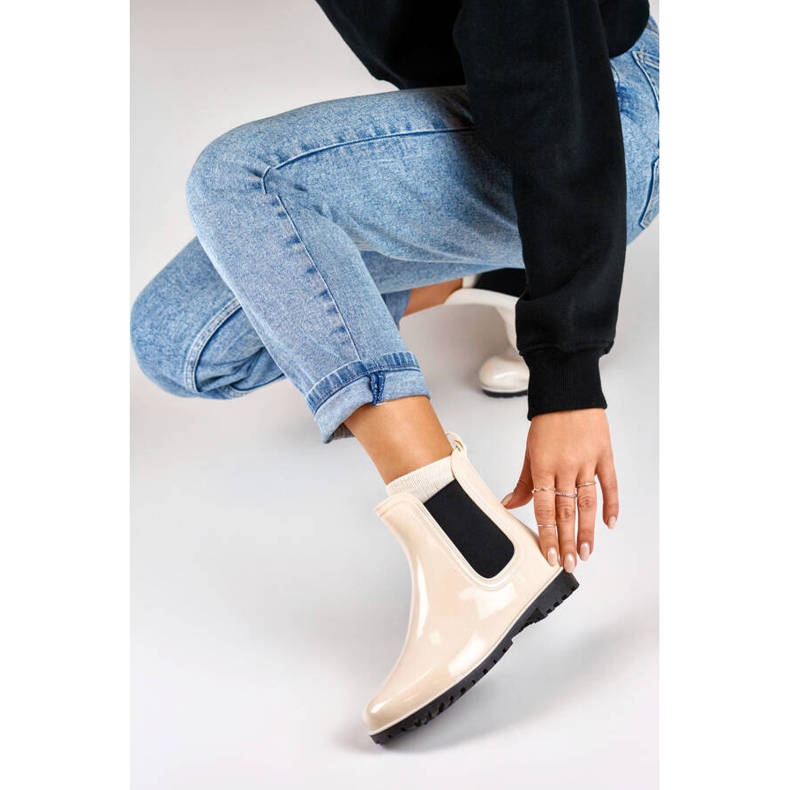 Női Chelsea csizma, bézs, DC21BE 1