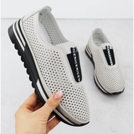 S.Barski Női bőrcipő, nyílt munkás bézs S. Barski LR51-672 1