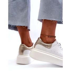 S.Barski Női bőr cipők a D&amp;A LR568 fehér platformon 3