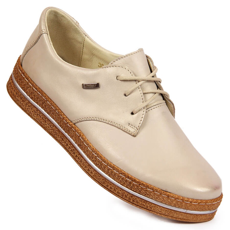 Női gyöngybézs bőr cipő Helios 380 1