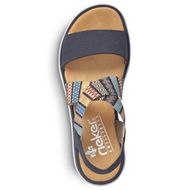 Kényelmes női ékszandál többszínű Rieker V44G8-14 sokszínű 1 Kényelmes női ékszandál többszínű Rieker V44G8-14 sokszínű 1