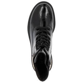 Kényelmes női szigetelt fekete bokacsizma Rieker 72607-00 2