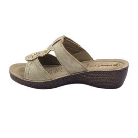 Arany Inblu GL086 tépőzáras papucs sárga barna 2