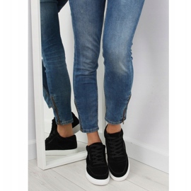 Fekete velúr női cipők NB171P Fekete 1