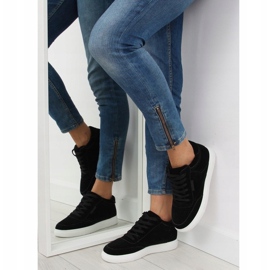 Fekete velúr női cipők NB171P Fekete 2