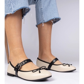 Bézs női balerinák íj 1