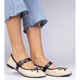 Bézs női balerinák íj 2