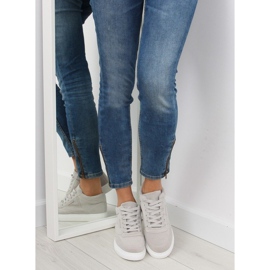 Szürke velúr női tornacipő LT.GREY 1 Szürke velúr női tornacipő LT.GREY 1