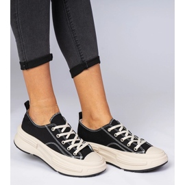 Fekete női anyagi cipők 1