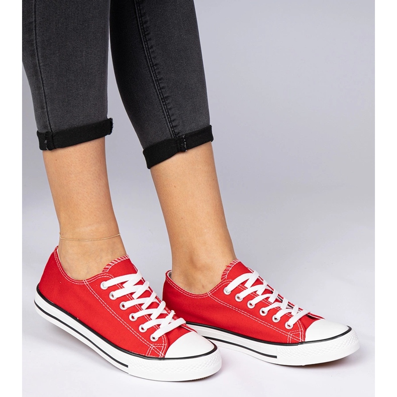 Piros klasszikus női cipők 2