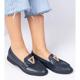 A haditengerészet női cipők elegáns dekorációval kék 2