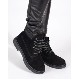 Original Walkman Shoes Fekete bőr csizma 2