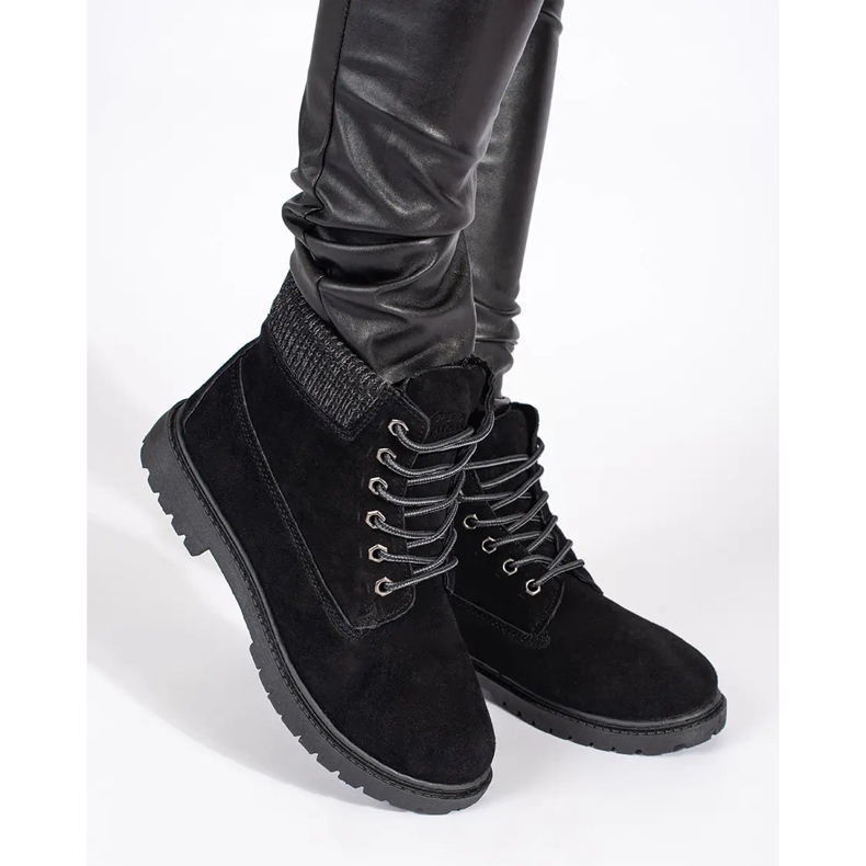 Original Walkman Shoes Fekete bőr csizma 2