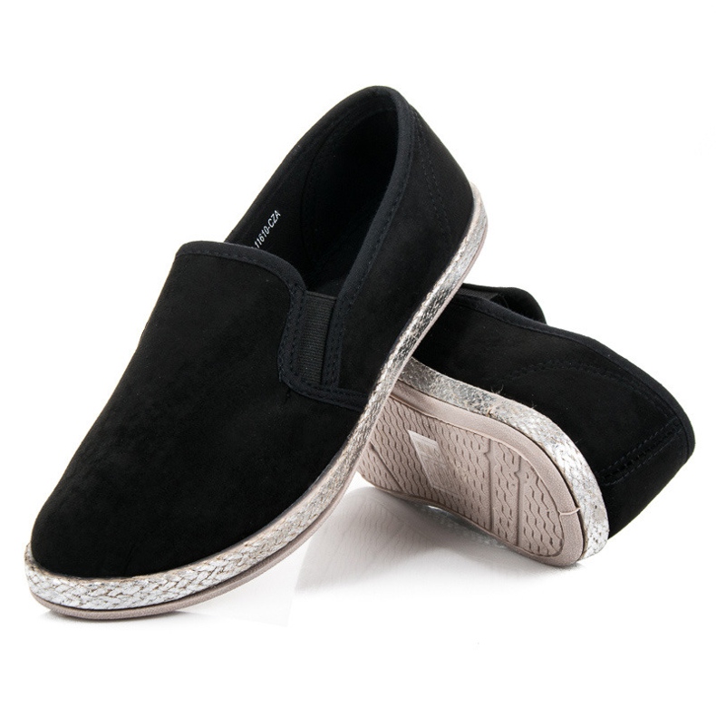 Mckeylor Velúr Espadrilles Slip On fekete 2 Mckeylor Velúr Espadrilles Slip On fekete 2