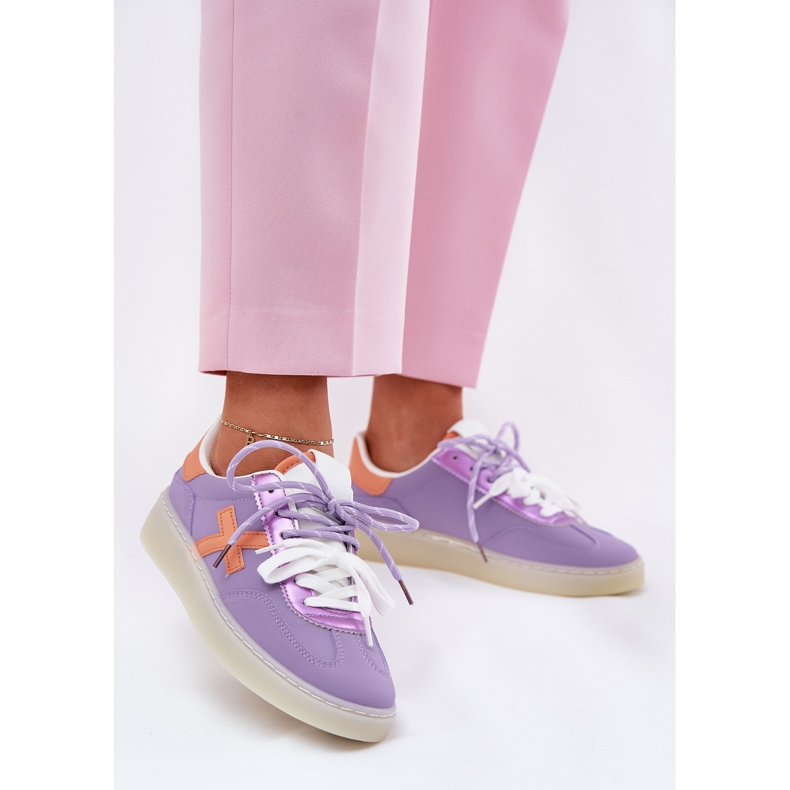 Alacsony női ibolya sportcipő 2