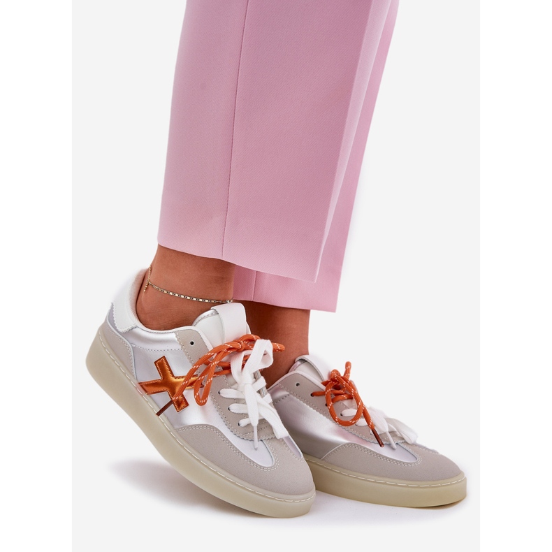 Ezüst női alacsony sportcipő 1