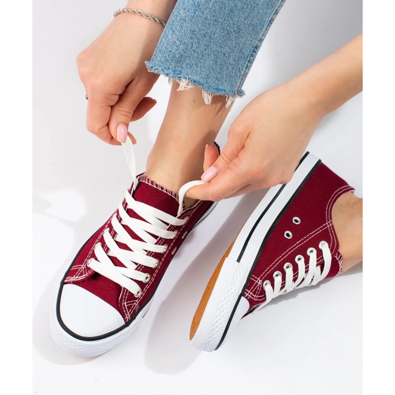 SHELOVET Burgundi cipők piros 1